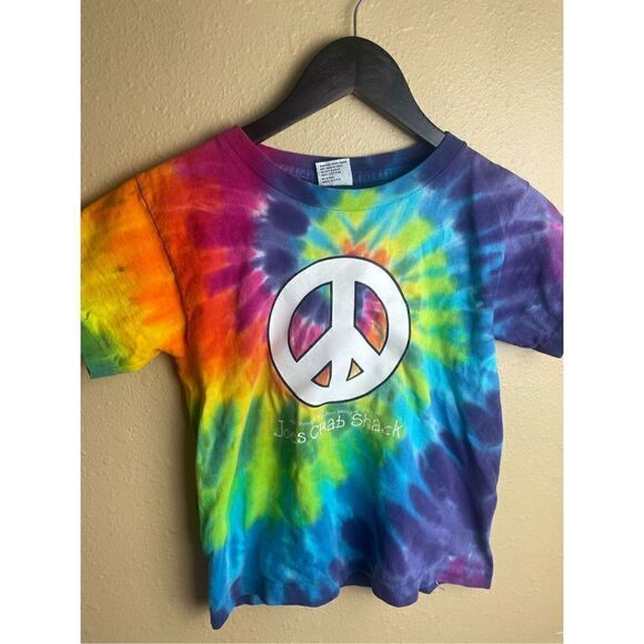 Vintage Joe’s Crab Shack Tie Dye Logo Sundog Graphic T-Shirt Size Women’s M - Picture 1 of 8